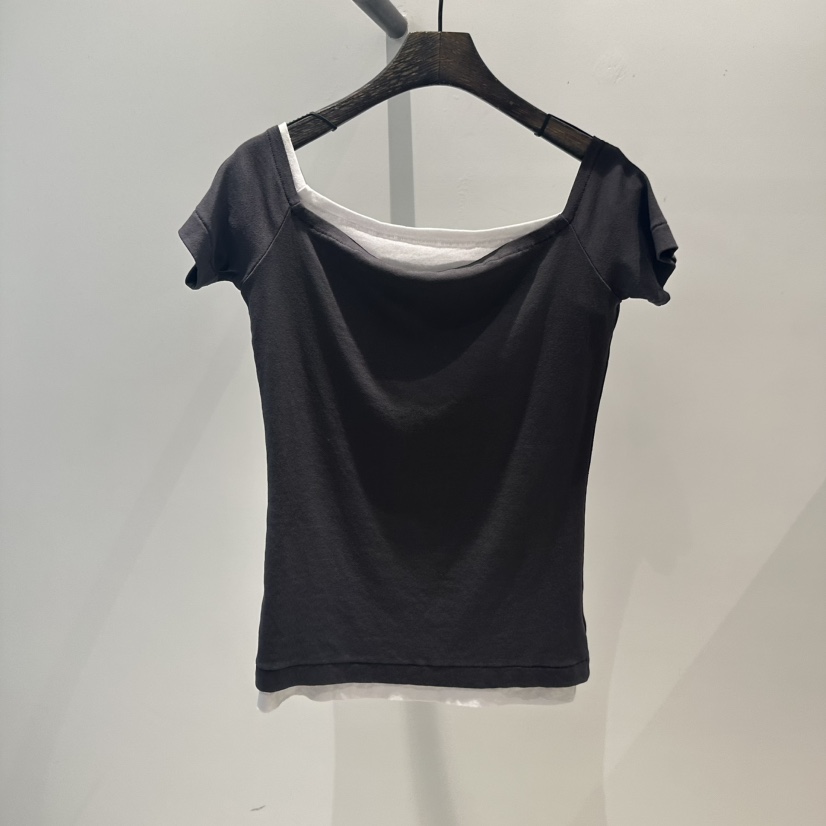 JANE BIRKIN韓國代購女士新品時尚休閑人氣套裝兩件套露肩JANE BIRKIN設計師品牌套裝圖色2