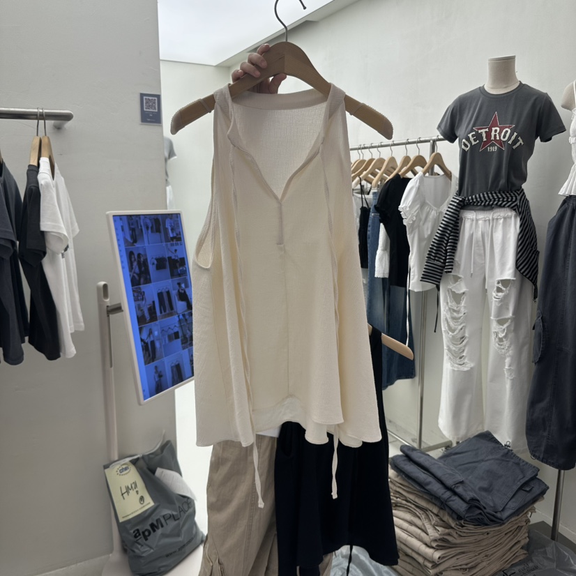 CHAV東大門實拍女裝新品人氣推薦熱賣真品休閑25春夏吊帶背心CHAV吊帶/背心圖色1