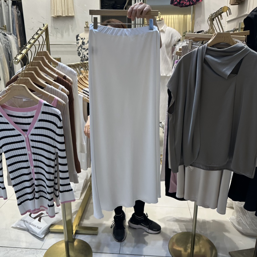 SOO JUNE韓國代購女裝新款時尚25春夏真品推薦人氣休閑長裙SOO JUNE長裙