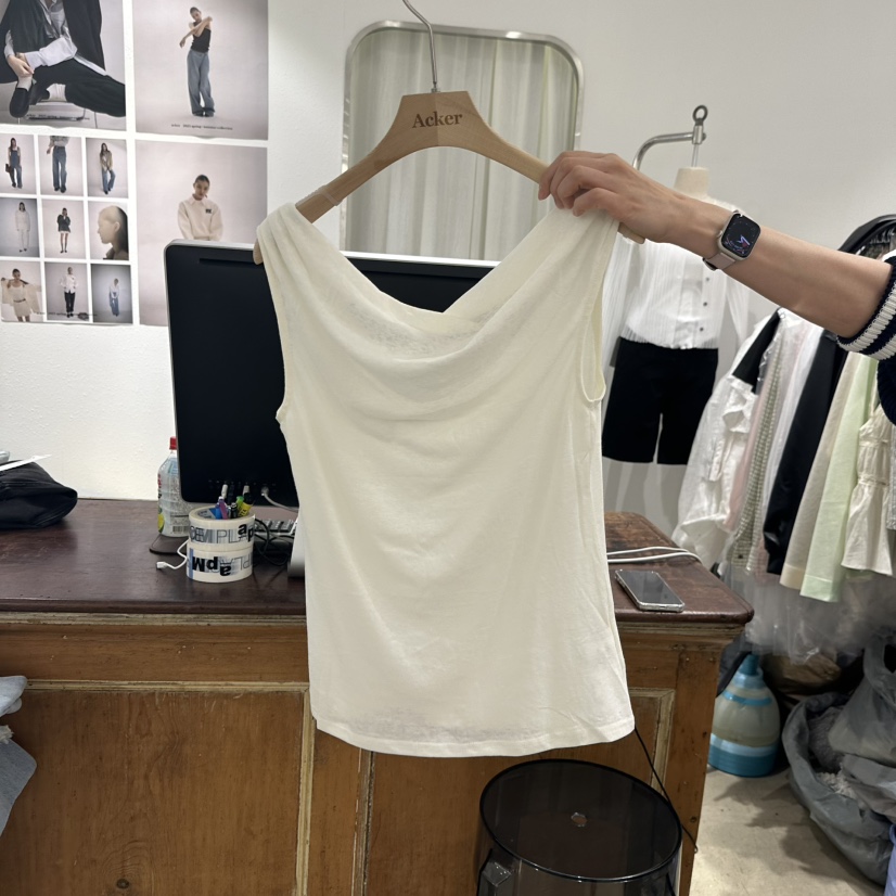ACKER東大門代購女裝新款人氣真品職業熱賣休閑吊帶背心亞麻布ACKER吊帶/背心