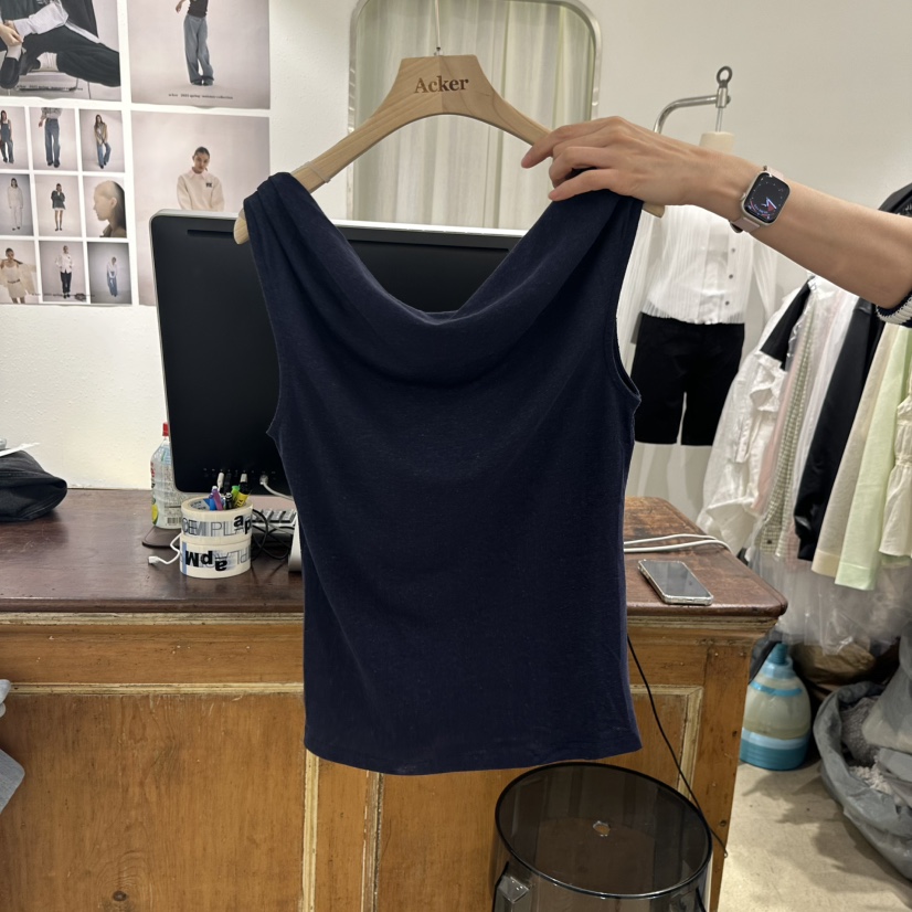 ACKER東大門代購女裝新款人氣真品職業熱賣休閑吊帶背心亞麻布ACKER吊帶/背心圖色2