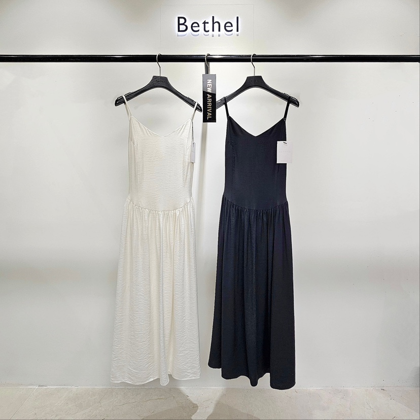 BETHEL東大門直郵女裝新品人氣職業真品休閑時尚連衣裙亞麻BETHEL連衣裙