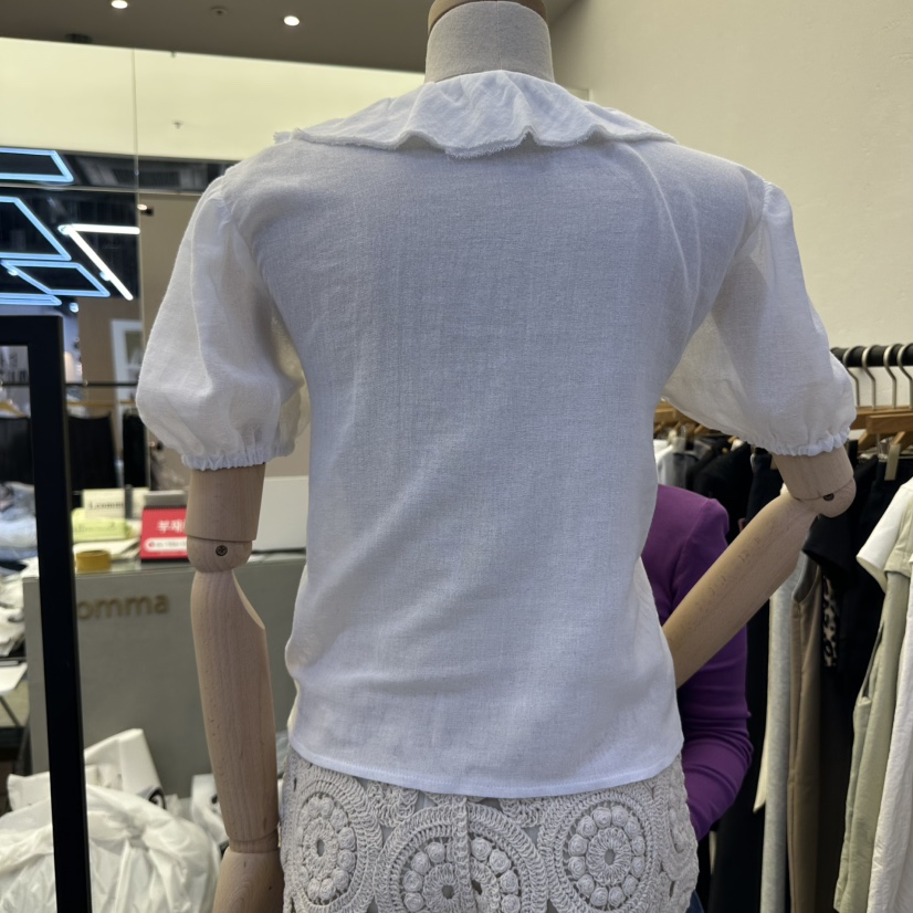 LCOMMA東大門代購女士新品職業熱賣真品時尚襯衫蕾絲衫荷葉邊LCOMMA襯衫/蕾絲衫