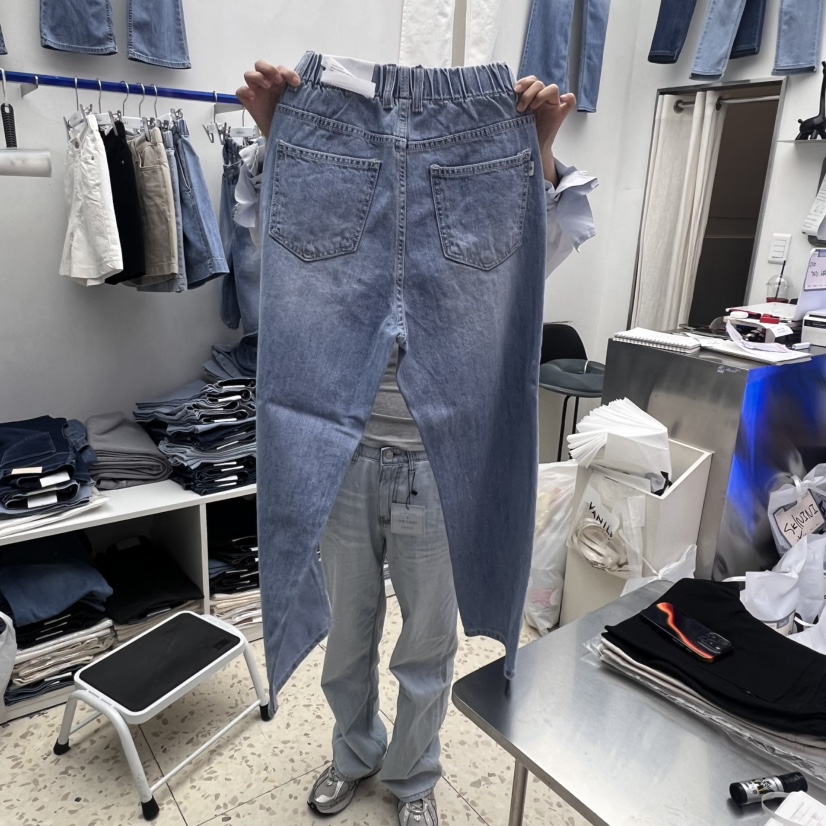 VANILLA J東大門直郵女裝新品熱賣職業休閑時尚25春夏牛仔褲VANILLA J牛仔褲