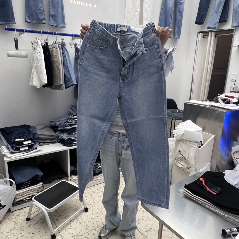 VANILLA J東大門直郵女裝新品熱賣職業休閑時尚25春夏牛仔褲VANILLA J牛仔褲