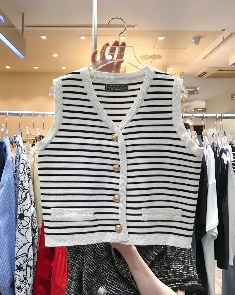 WORK SHOP東大門代購女裝新品時尚推薦職業休閑25春夏馬甲Work_shop馬甲