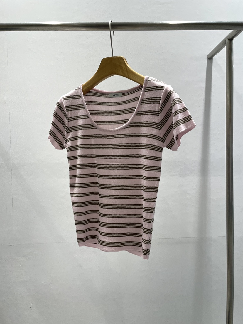 ALLVIBE東大門代購女士新品25春夏人氣時尚真品休閑熱賣T恤ALLVIBET恤圖色3
