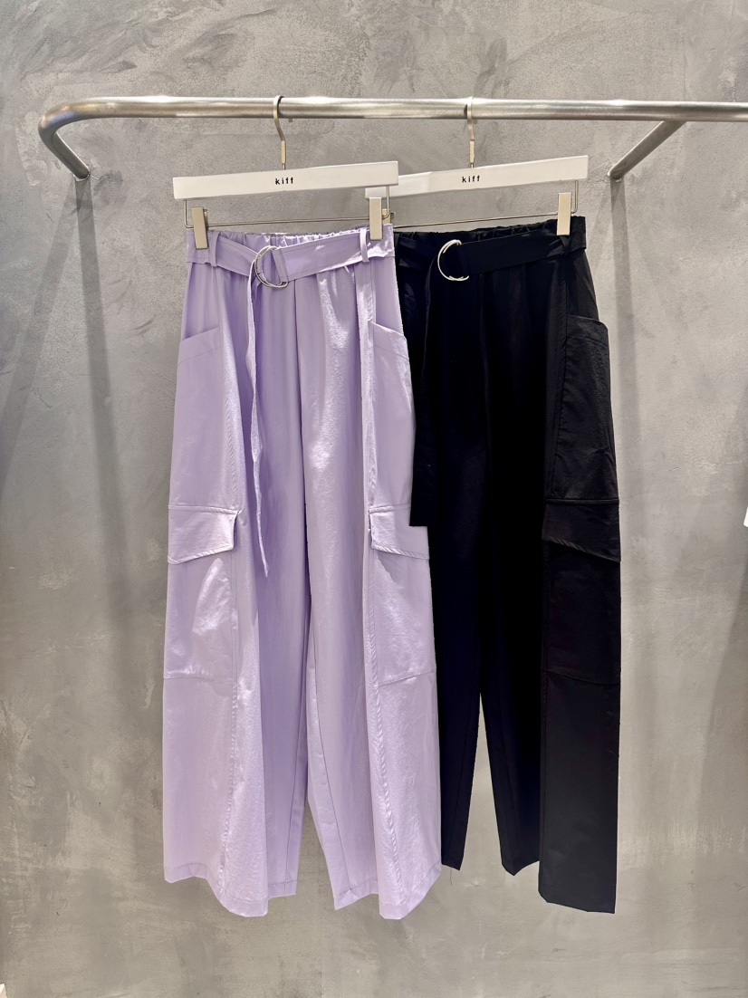 KIFF韓國直郵女士新品推薦職業熱賣25春夏休閑褲工裝褲含腰帶KIFF休閑褲