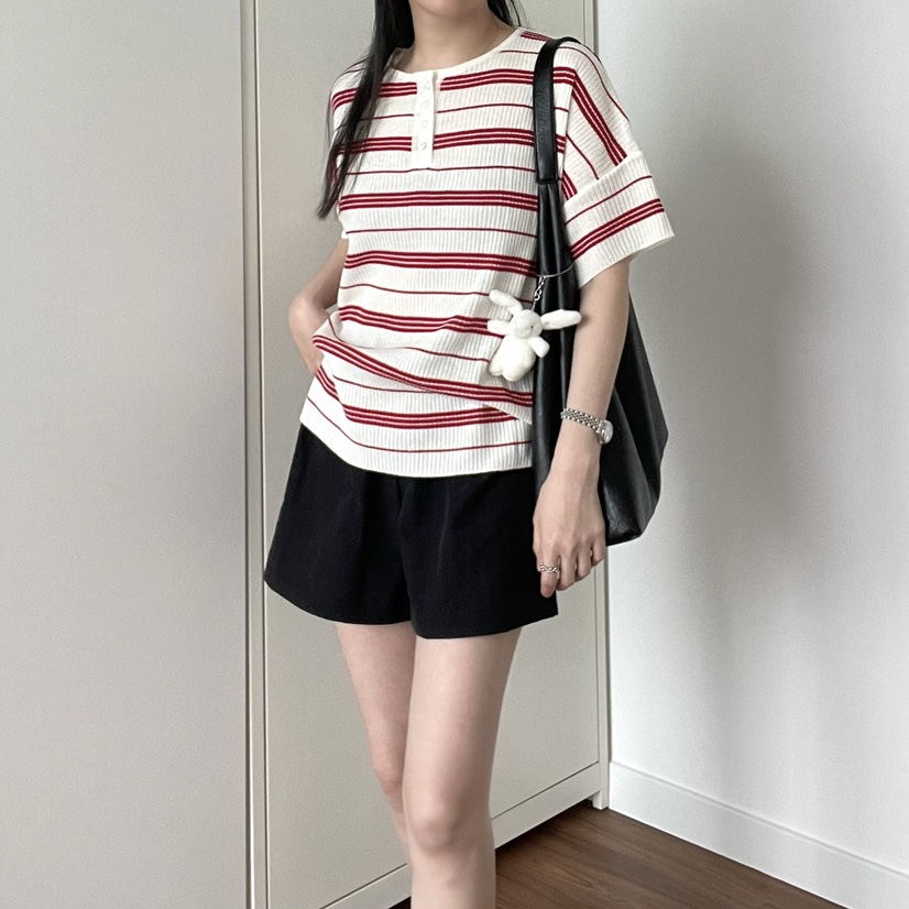 ALLVIBE東大門直郵女裝新款人氣真品25春夏休閑職業時尚T恤ALLVIBET恤