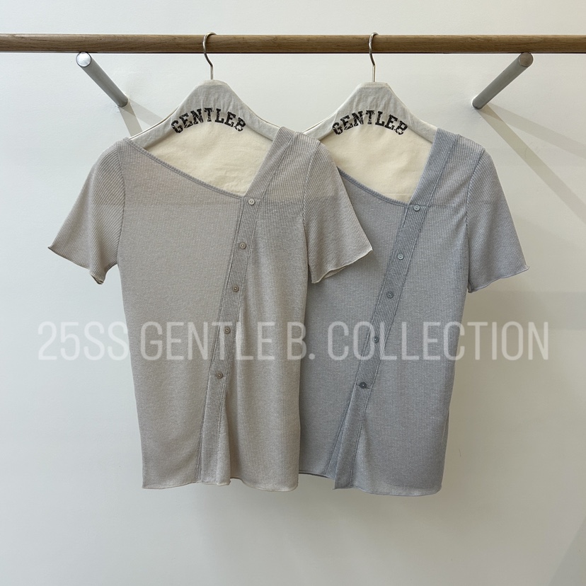 GENTLE B東大門直郵女裝新款休閑25春夏推薦真品T恤亞麻布GENTLE BT恤