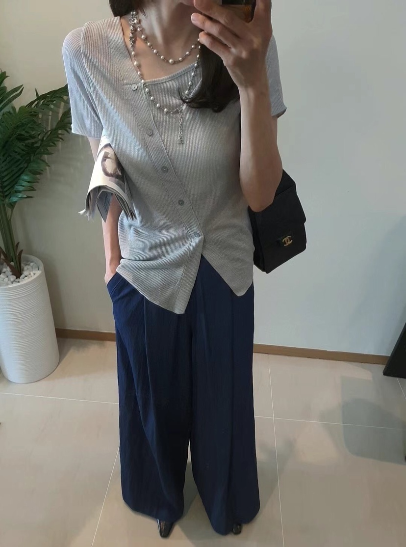GENTLE B東大門直郵女裝新款休閑25春夏推薦真品T恤亞麻布GENTLE BT恤
