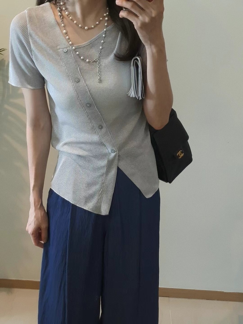 GENTLE B東大門直郵女裝新款休閑25春夏推薦真品T恤亞麻布GENTLE BT恤