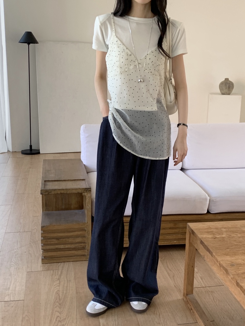 BOUND.A韓國直郵女裝新品熱賣人氣真品25春夏吊帶背心雪紡緊身BOUND.A吊帶/背心