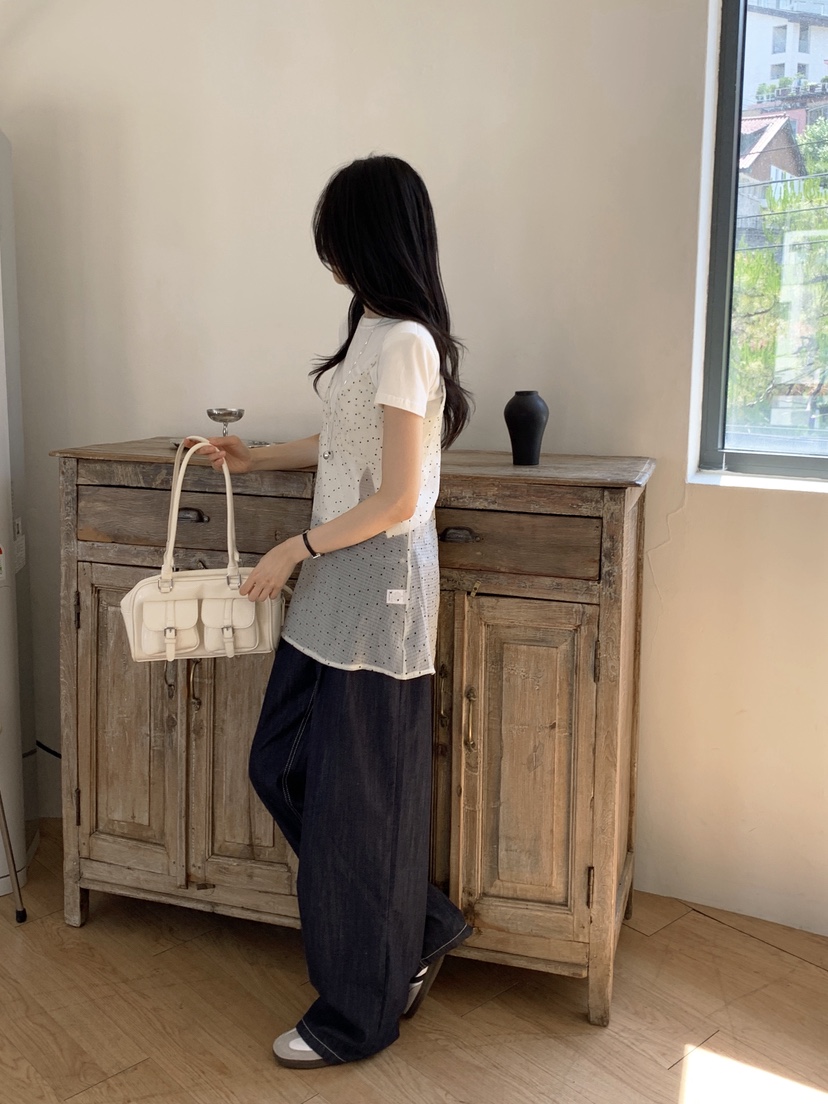 BOUND.A韓國直郵女裝新品熱賣人氣真品25春夏吊帶背心雪紡緊身BOUND.A吊帶/背心