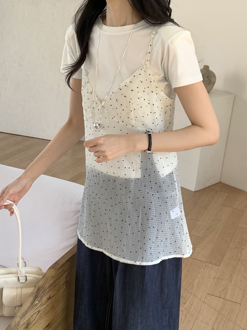 BOUND.A韓國直郵女裝新品熱賣人氣真品25春夏吊帶背心雪紡緊身BOUND.A吊帶/背心