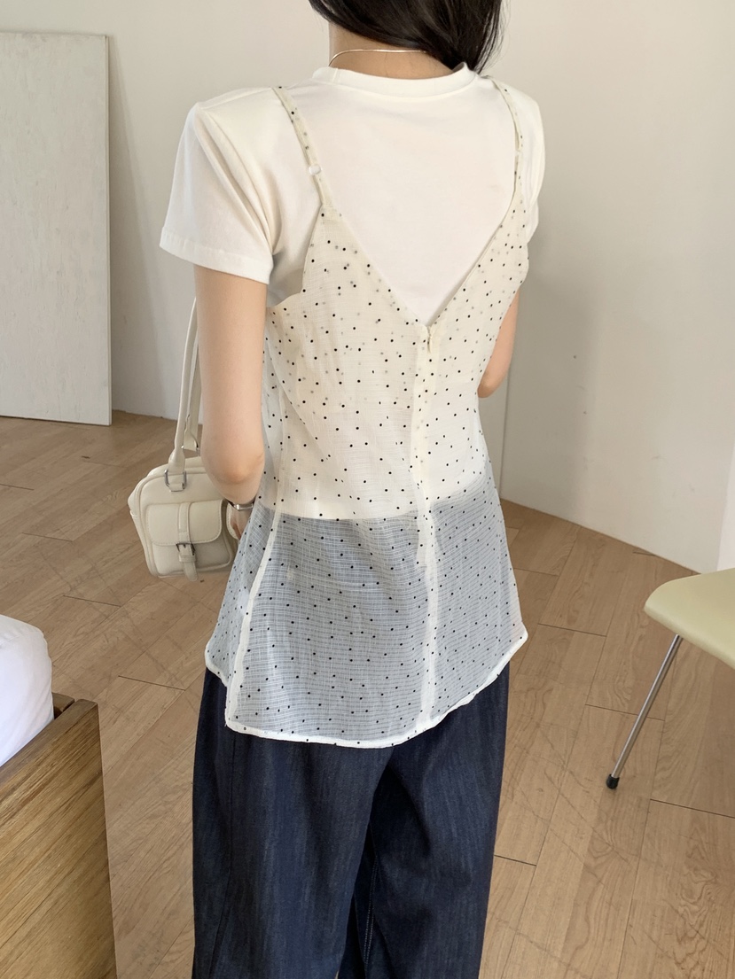 BOUND.A韓國直郵女裝新品熱賣人氣真品25春夏吊帶背心雪紡緊身BOUND.A吊帶/背心