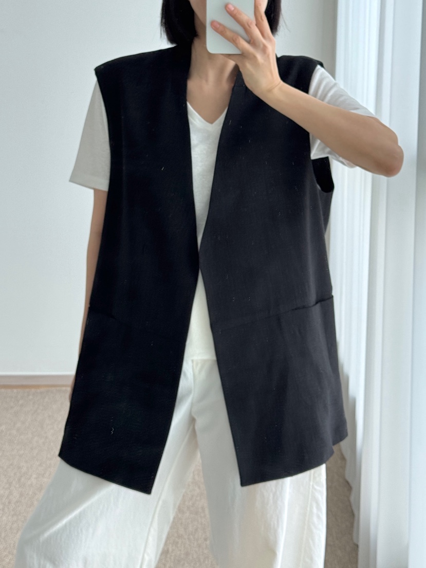HEIZE東大門實拍女裝新品25春夏時尚熱賣人氣真品推薦馬甲亞麻HEIZE馬甲