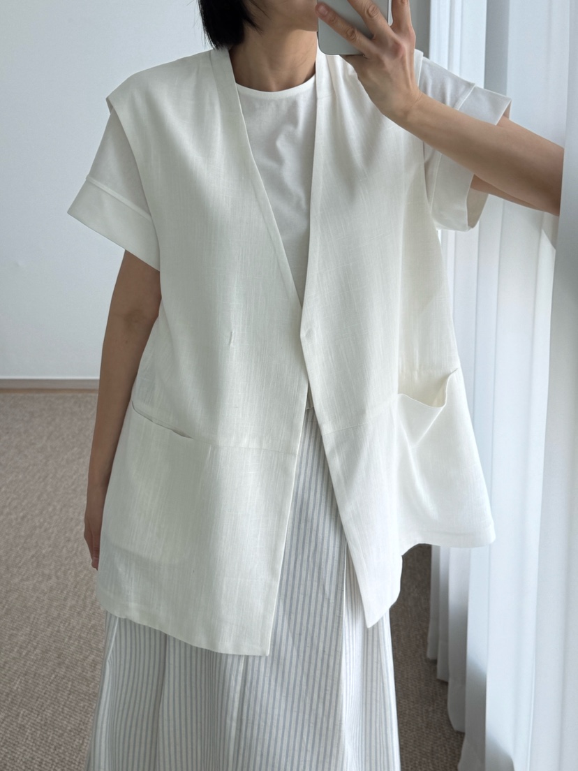 HEIZE東大門實拍女裝新品25春夏時尚熱賣人氣真品推薦馬甲亞麻HEIZE馬甲