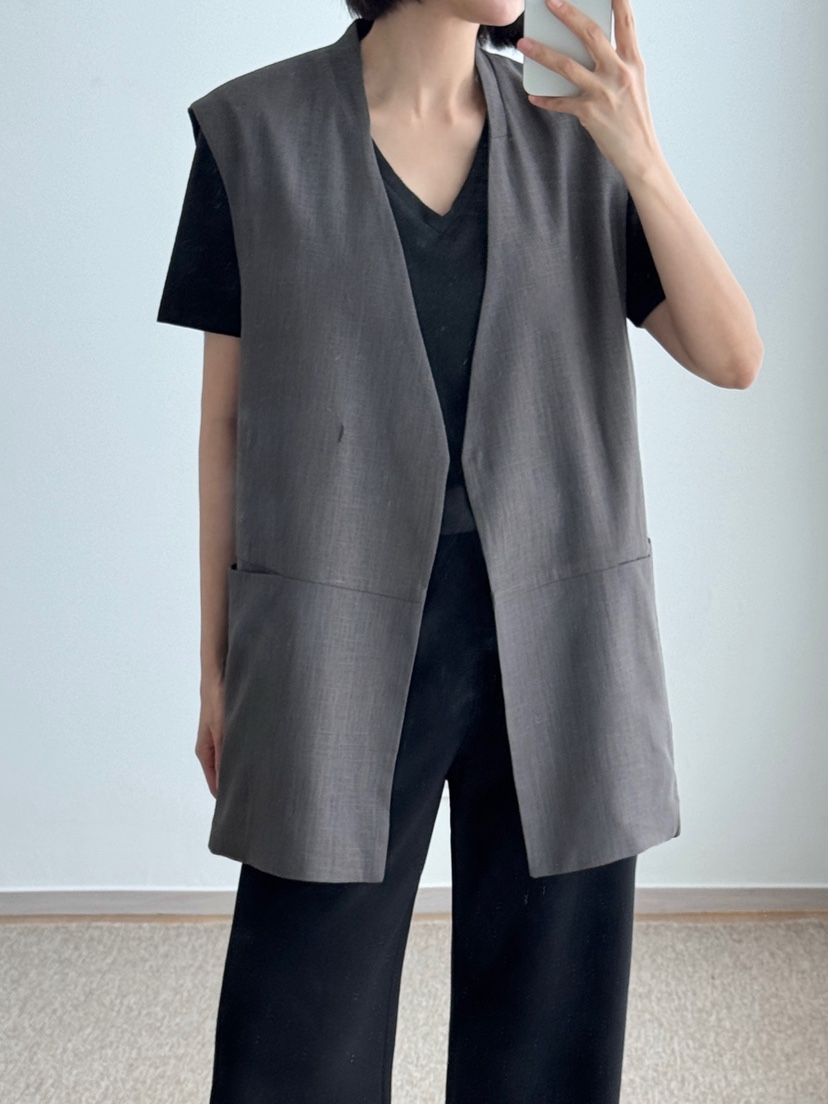 HEIZE東大門實拍女裝新品25春夏時尚熱賣人氣真品推薦馬甲亞麻HEIZE馬甲