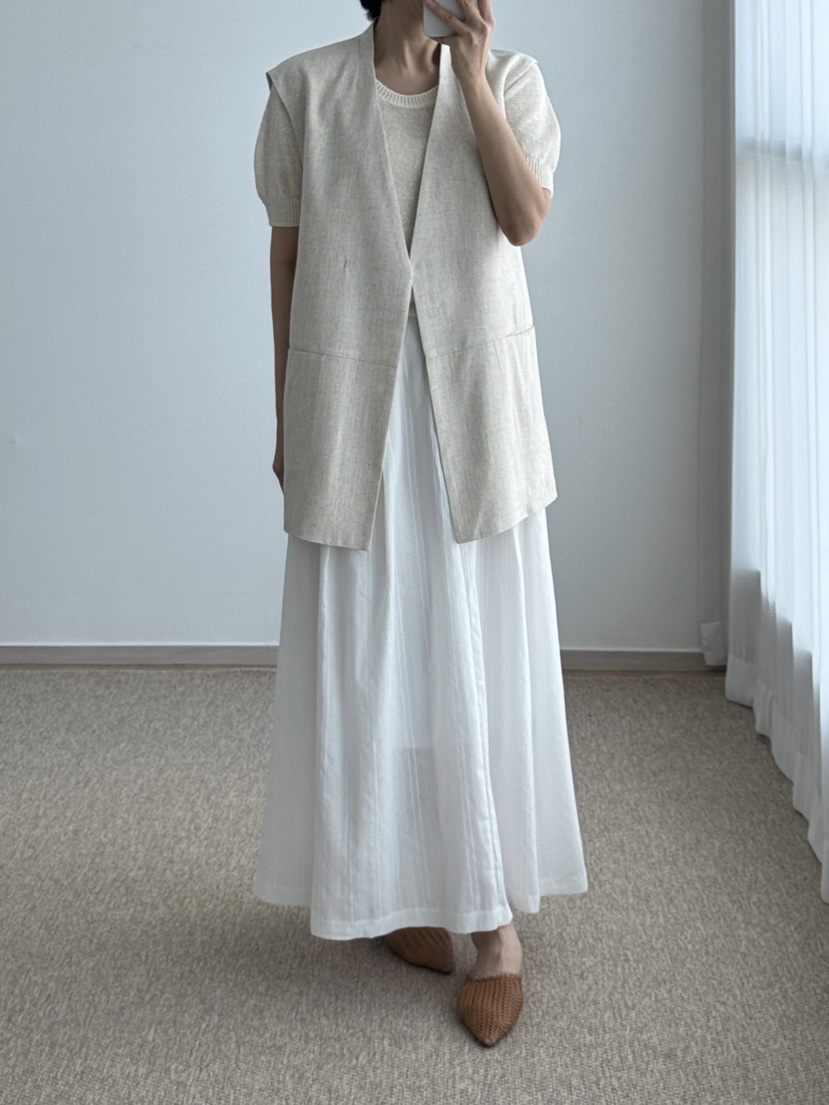 HEIZE東大門實拍女裝新品25春夏時尚熱賣人氣真品推薦馬甲亞麻HEIZE馬甲