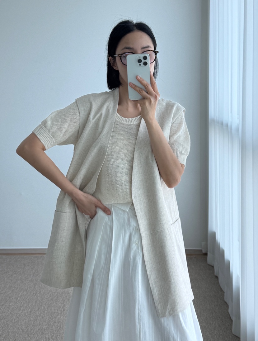 HEIZE東大門實拍女裝新品25春夏時尚熱賣人氣真品推薦馬甲亞麻HEIZE馬甲