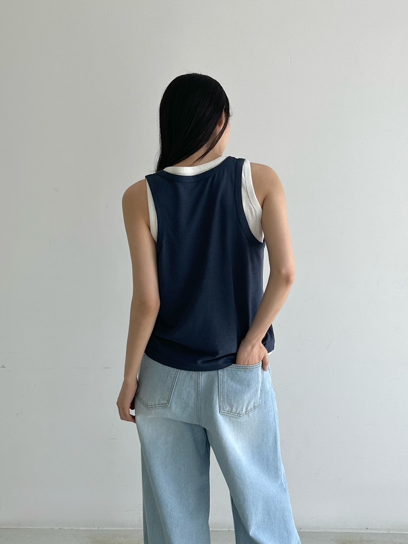 HEIZE東大門實拍女裝新款25春夏真品職業人氣吊帶背心亞麻雙層HEIZE吊帶/背心