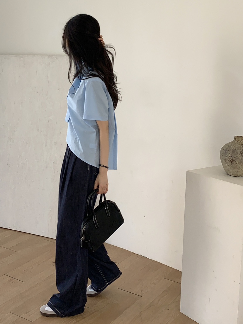 BOUND.A韓國代購女士新款真品人氣熱賣職業襯衫蕾絲衫褶皺BOUND.A襯衫/蕾絲衫