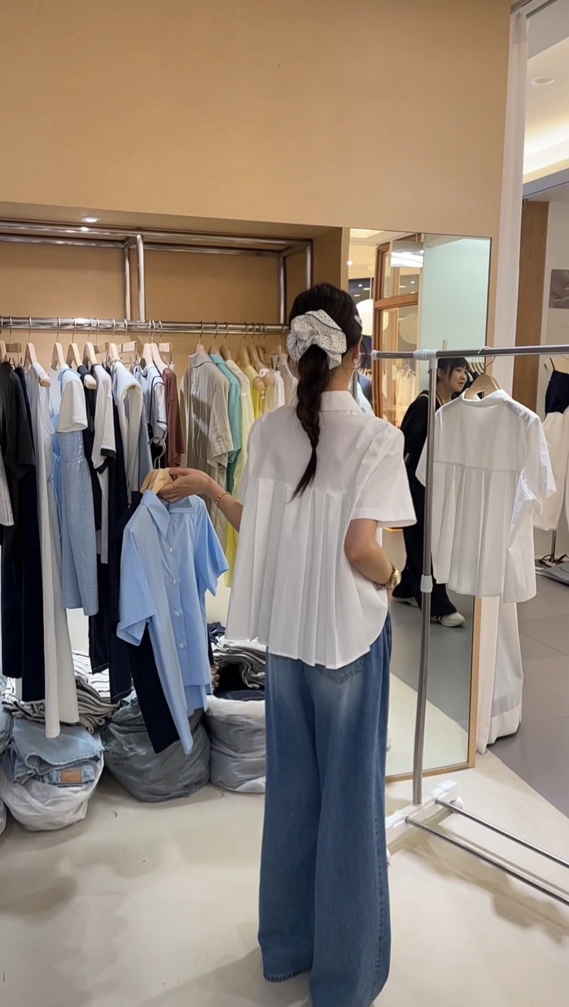 BOUND.A韓國代購女士新款真品人氣熱賣職業襯衫蕾絲衫褶皺BOUND.A襯衫/蕾絲衫