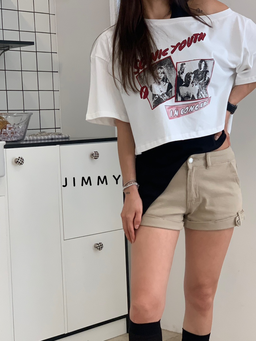 JIMMY韓國直郵㊣女裝新品25春夏推薦時尚休閑真品T恤不含內搭JIMMY/REMAKET恤
