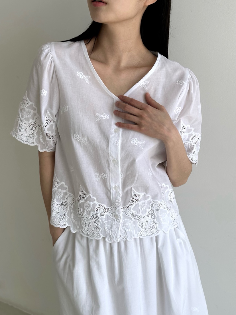 HEIZE東大門㊣代購女裝新品人氣真品25春夏推薦職業襯衫蕾絲衫HEIZE襯衫/蕾絲衫