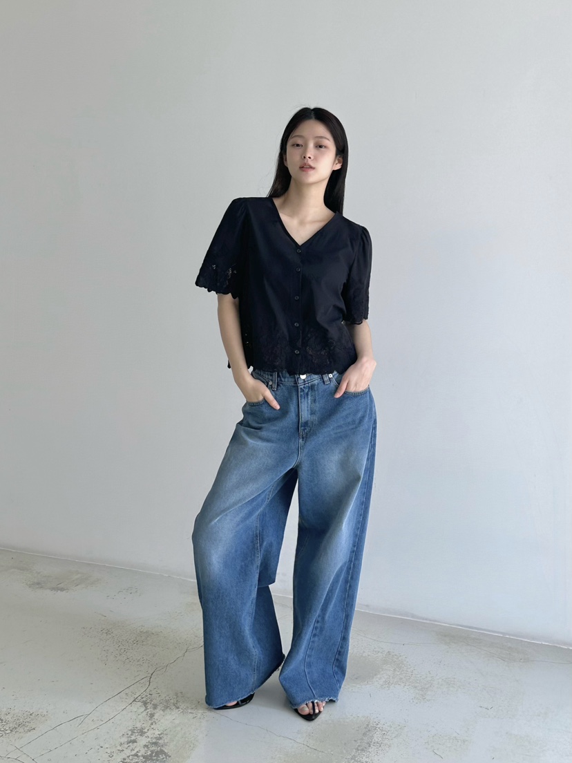 HEIZE東大門㊣代購女裝新品人氣真品25春夏推薦職業襯衫蕾絲衫HEIZE襯衫/蕾絲衫