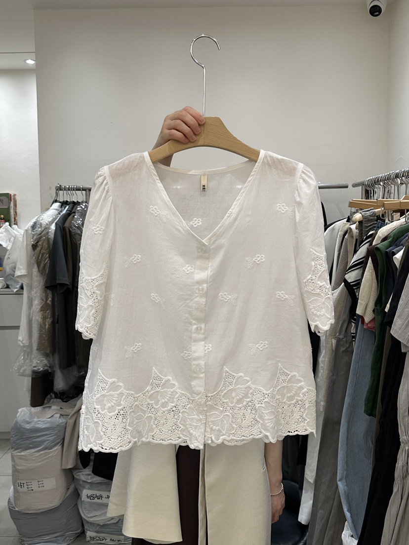 HEIZE東大門㊣代購女裝新品人氣真品25春夏推薦職業襯衫蕾絲衫HEIZE襯衫/蕾絲衫