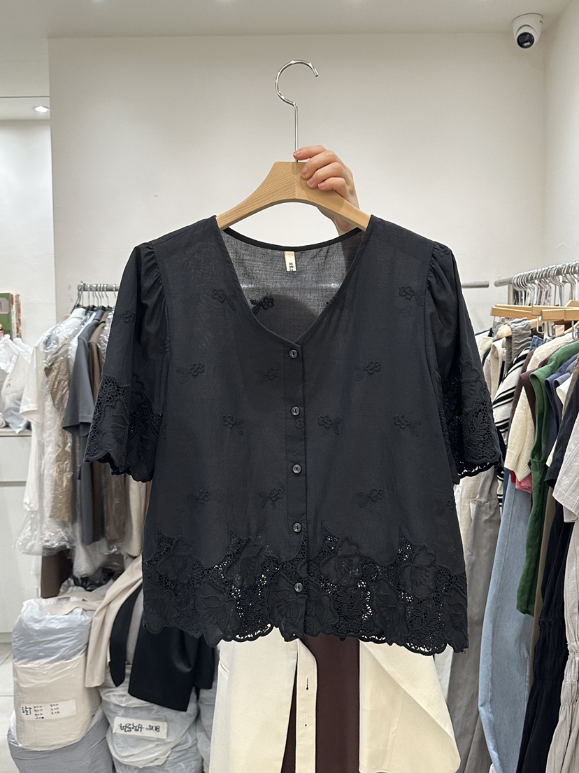HEIZE東大門㊣代購女裝新品人氣真品25春夏推薦職業襯衫蕾絲衫HEIZE襯衫/蕾絲衫圖色2