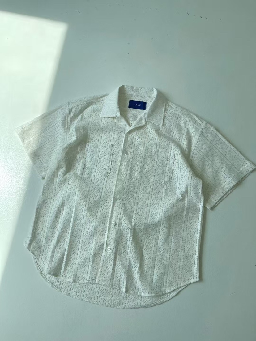 LANE東大門㊣代購女裝新款休閑職業熱賣25春夏時尚襯衫蕾絲衫LANE襯衫/蕾絲衫圖色2