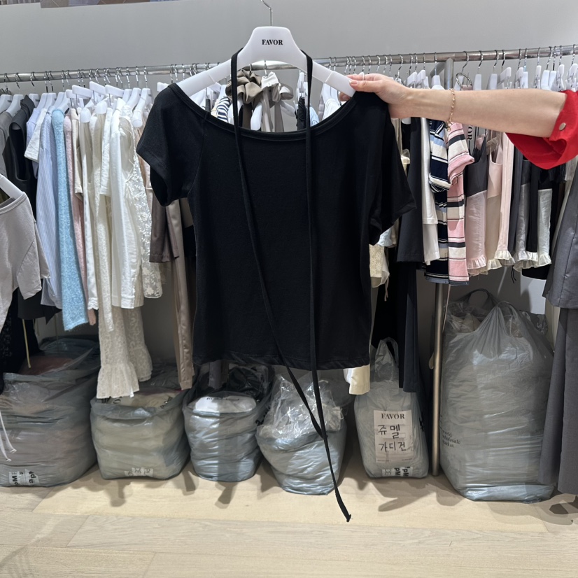 FAVOR-P韓國直郵㊣女裝新品人氣職業推薦25春夏時尚休閑T恤FAVORT恤圖色4
