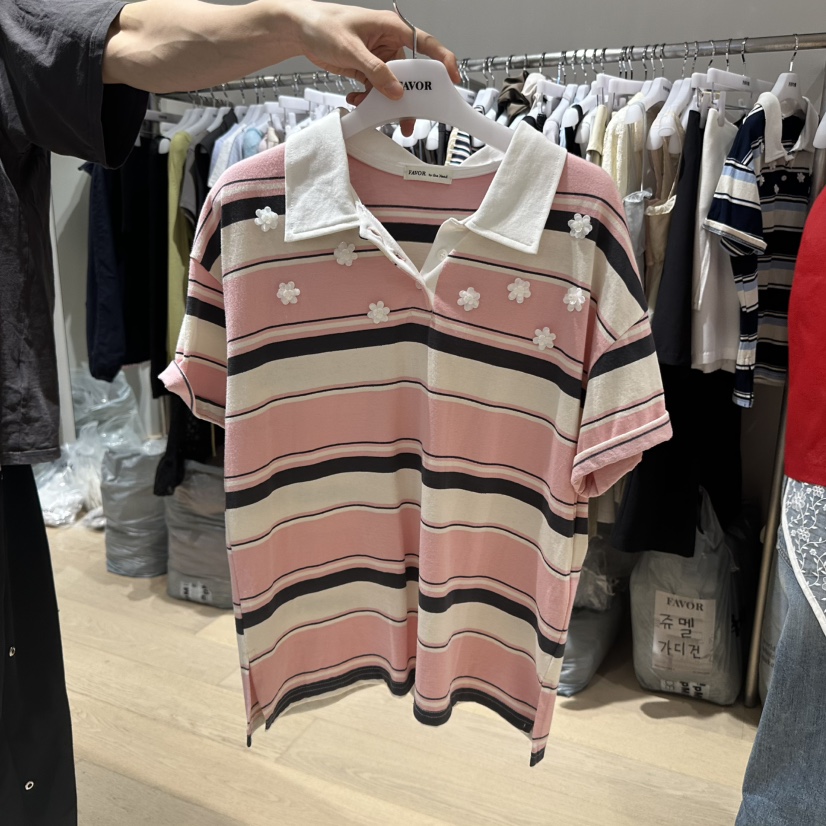 FAVOR-P東大門㊣直郵女裝新品25春夏時尚真品職業推薦休閑T恤FAVORT恤圖色2