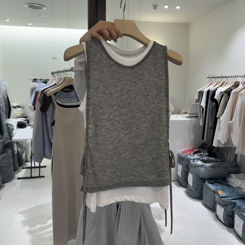 AVECNOUS東大門㊣實拍女裝新款真品職業時尚熱賣人氣吊帶背心AVECNOUS吊帶/背心圖色2