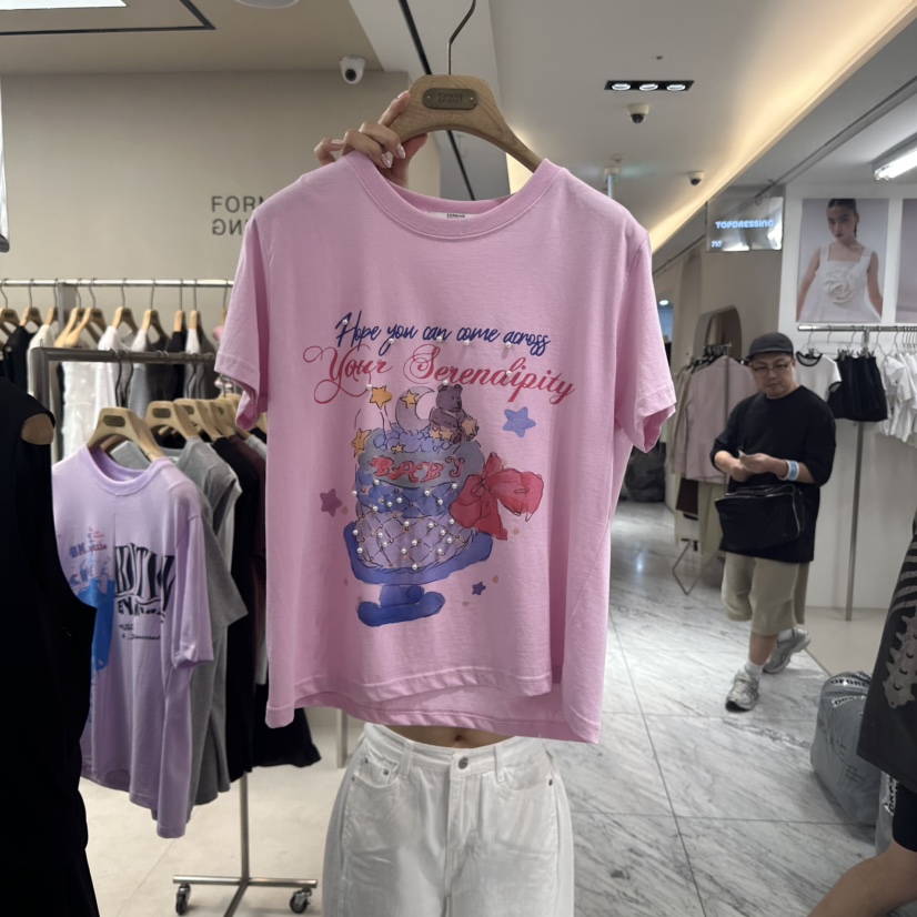 FORMING-P東大門㊣實拍女裝新款25春夏推薦熱賣人氣休閑T恤FORMINGT恤圖色2