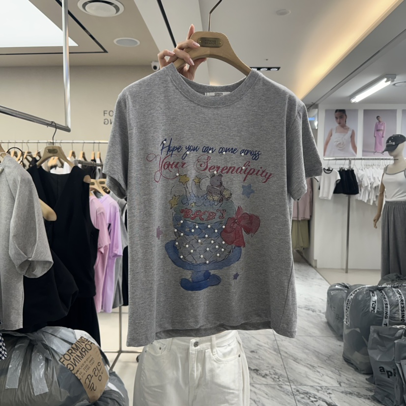 FORMING-P東大門㊣實拍女裝新款25春夏推薦熱賣人氣休閑T恤FORMINGT恤圖色3