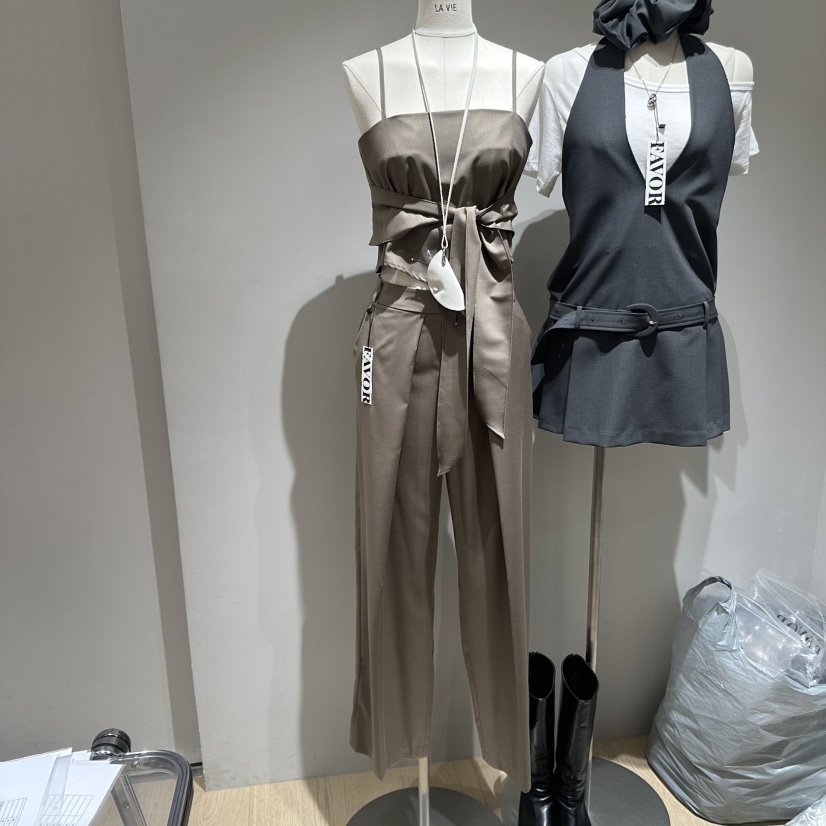 FAVOR-P韓國代購㊣女裝新款25春夏時尚熱賣真品人氣休閑褲FAVOR休閑褲