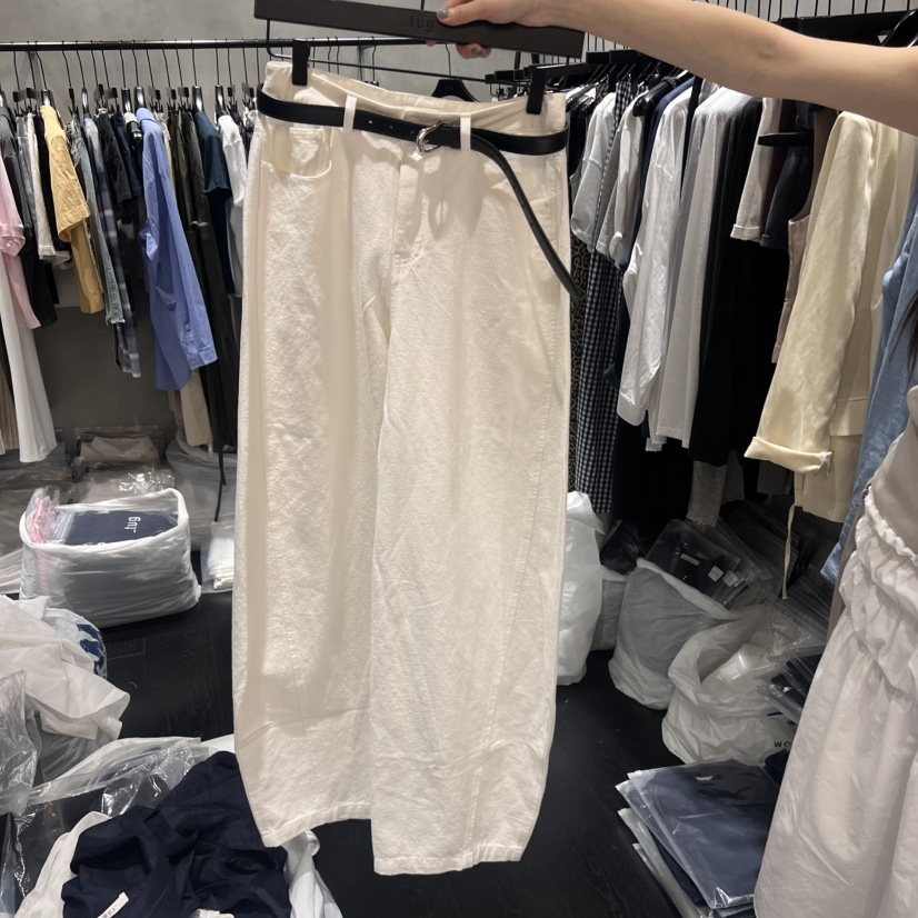TUG東大門㊣代購女裝新款休閑熱賣推薦真品牛仔褲不含腰帶亞麻TUG牛仔褲