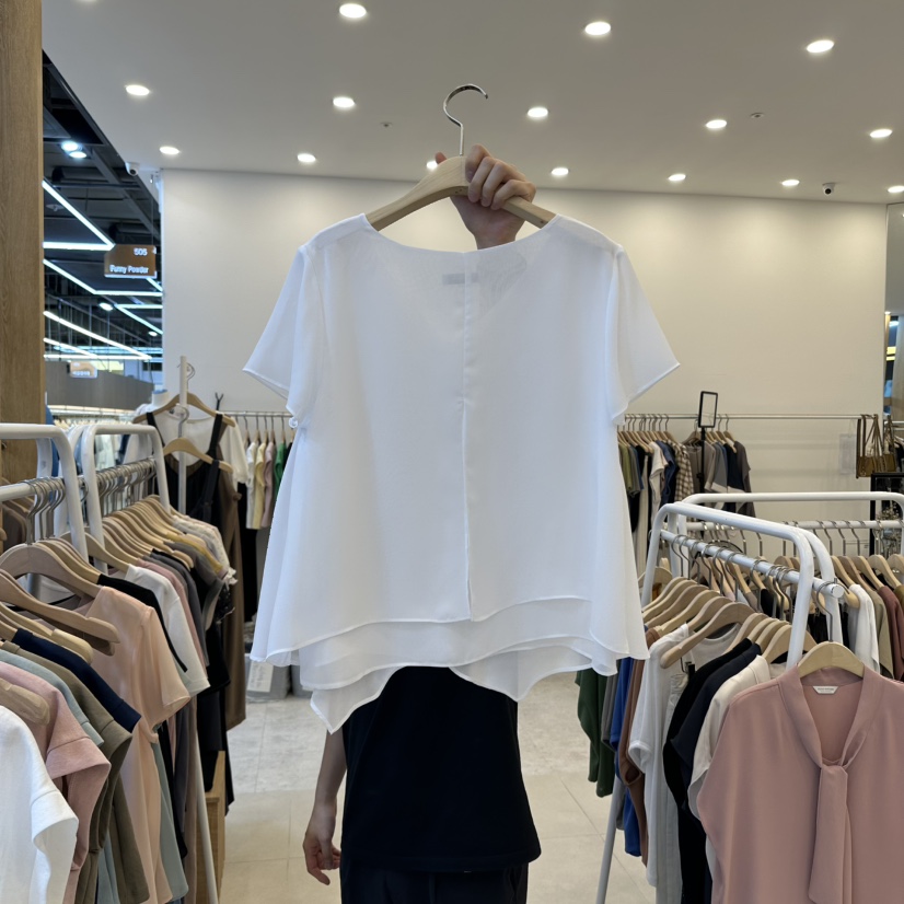 FUNNY POWDER東大門㊣代購女裝新款熱賣25春夏職業襯衫蕾絲衫THE FUNNY襯衫/蕾絲衫