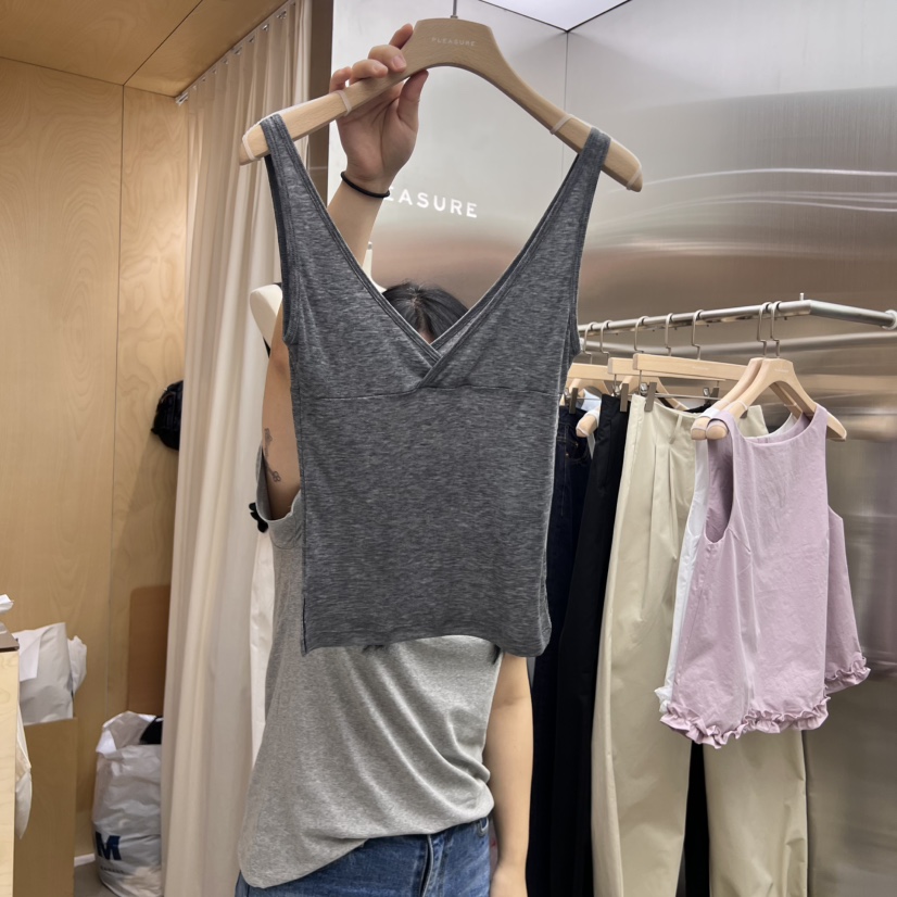 PLEASURE東大門㊣直郵女裝新品時尚25春夏真品職業吊帶背心PLEASURE吊帶/背心圖色4