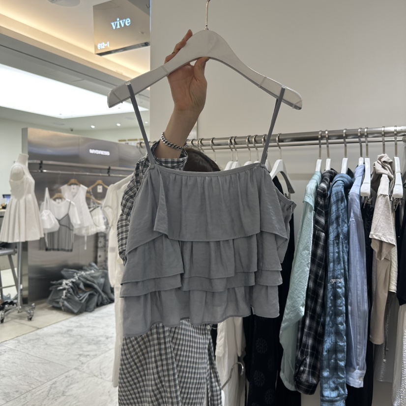 VIVE東大門㊣直郵女士新品真品25春夏人氣職業時尚吊帶背心VIVE吊帶/背心圖色2