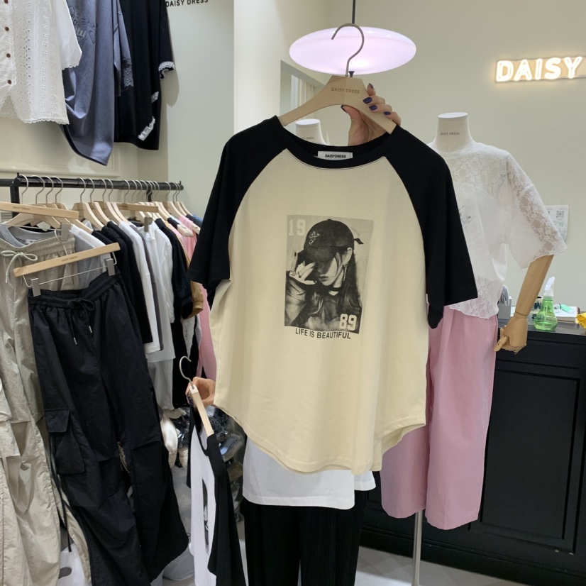 DAISY DRESS東大門㊣直郵女士新款人氣時尚25春夏熱賣真品T恤DAISY DRESST恤圖色2