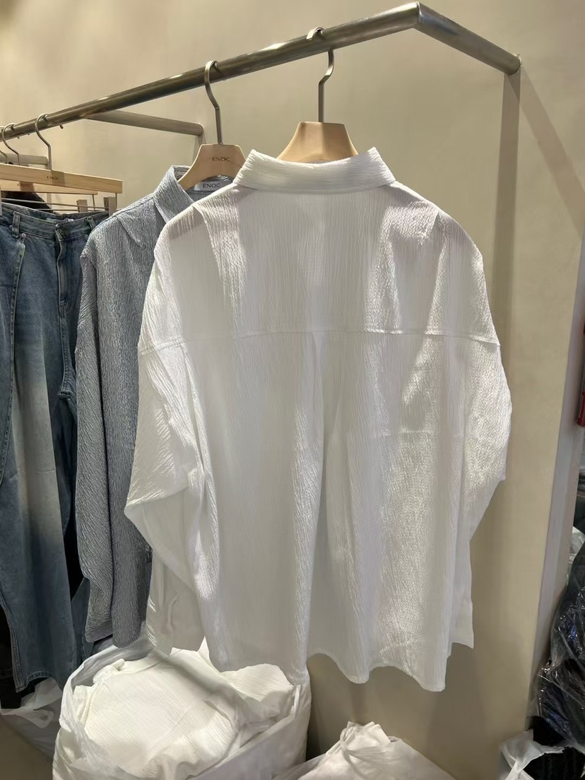 ENOC韓國代購㊣女士新品時尚25春夏真品襯衫蕾絲衫男女同款ENOC襯衫/蕾絲衫