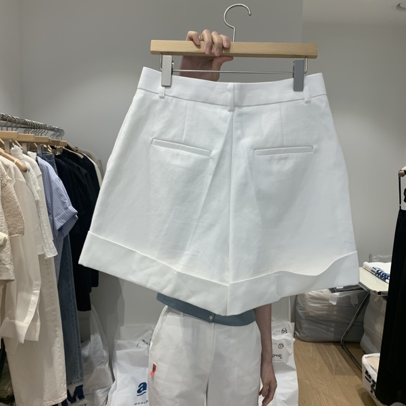 OUR-A東大門㊣實拍女士新品人氣休閑25春夏推薦真品短褲亞麻OUR-A短褲
