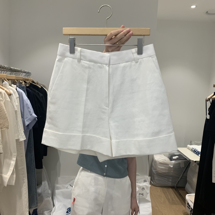 OUR-A東大門㊣實拍女士新品人氣休閑25春夏推薦真品短褲亞麻OUR-A短褲