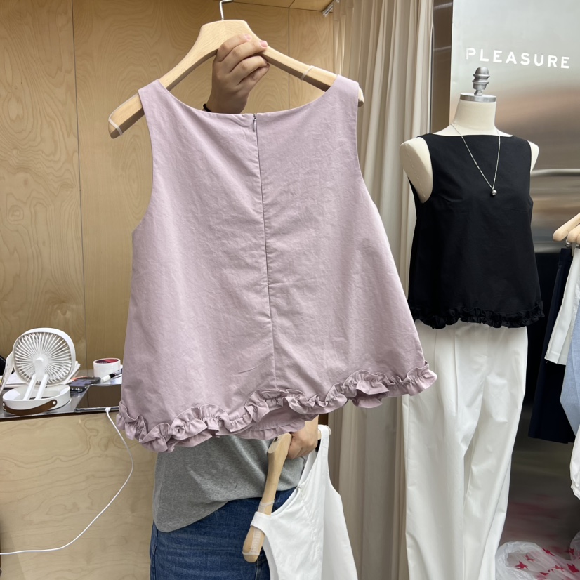 PLEASURE韓國直郵㊣女士新品時尚真品25春夏休閑推薦吊帶背心PLEASURE吊帶/背心