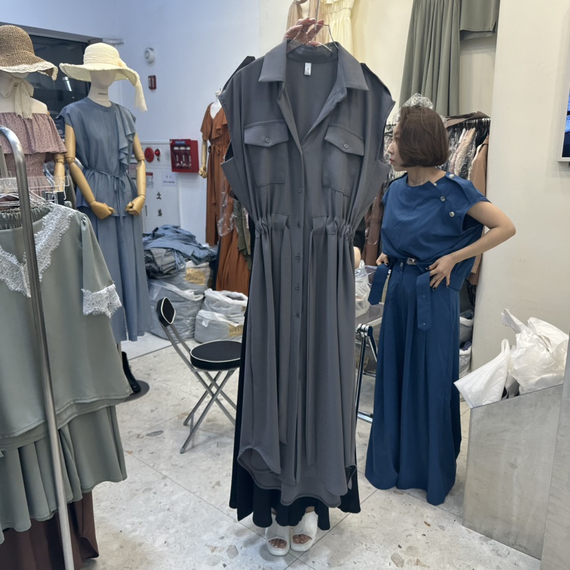 MARIGOLD東大門㊣實拍女裝新品職業真品休閑推薦25春夏連衣裙MARIGOLD連衣裙圖色2